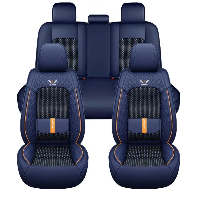Funda para Asiento de Auto Veron en Cuero Legítimo Universal + REGALO: Alfombra Completa