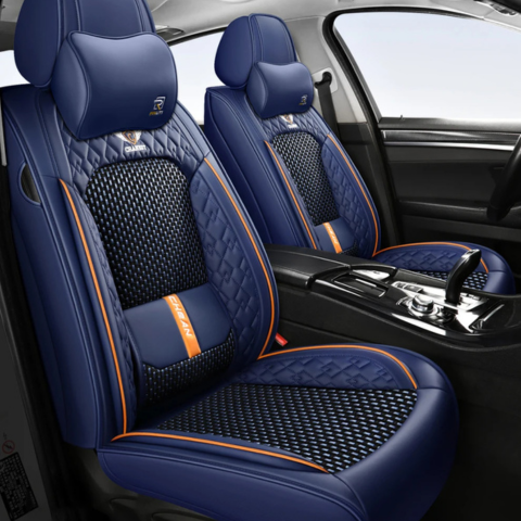 Funda para Asiento de Auto Veron en Cuero Legítimo Universal +REGALO: Alfombra Completa