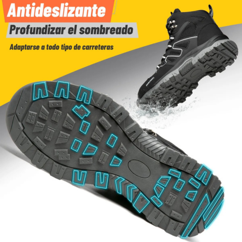 Kit Bota de Hombre Tarnox con Plantilla Ortopédica y Suela Antideslizante +REGALOS: Reloj, Cinturón y Billetera