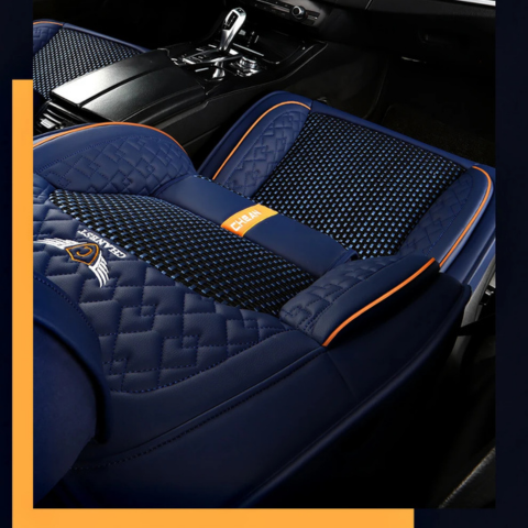 Funda para Asiento de Auto Veron en Cuero Legítimo Universal +REGALO: Alfombra Completa
