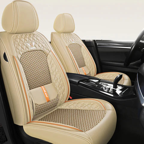 Funda para Asiento de Auto Revok en Cuero Legítimo con Airbag Incorporado +REGALO: Alfombra Automotriz