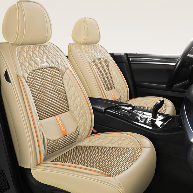 Funda para Asiento de Auto Veron en Cuero Legítimo Universal + REGALO: Alfombra Completa