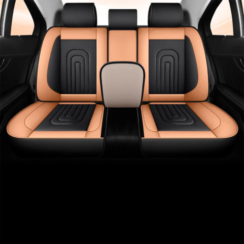 Funda para Asiento de Auto Deluxe en Cuero Legítimo Universal + REGALO: Alfombra Completa