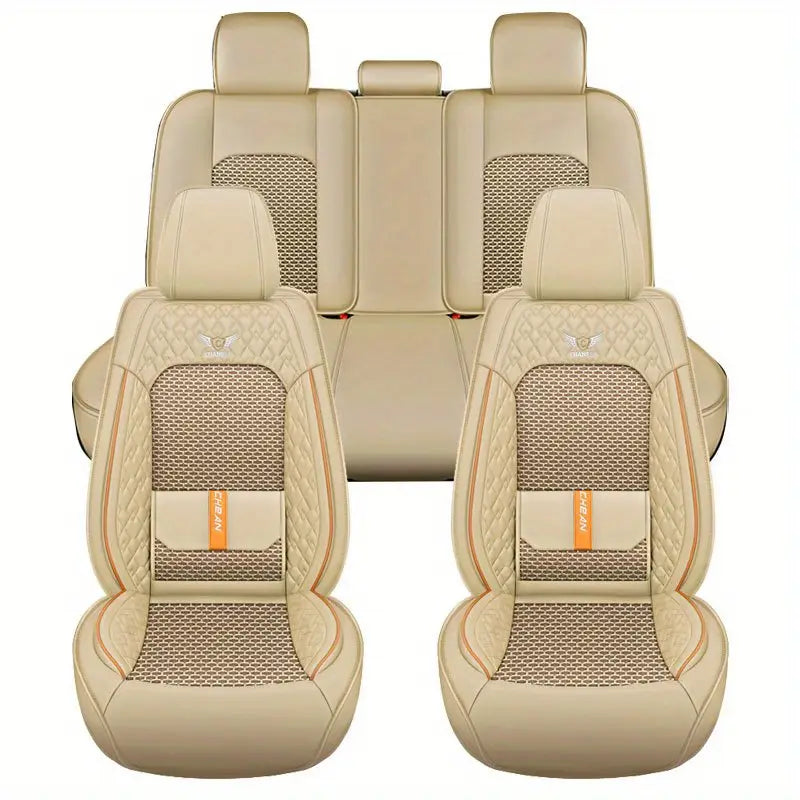 Funda para Asiento de Auto Veron en Cuero Legítimo Universal + REGALO: Alfombra Completa