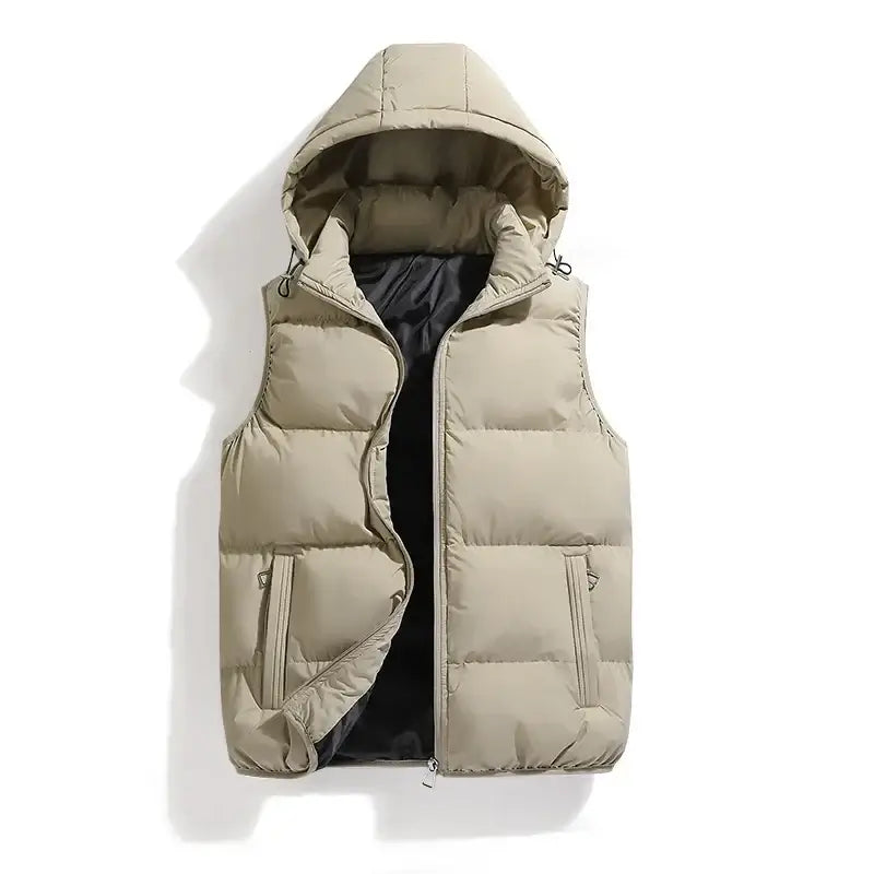 Chaleco ThermoShield – Sin Mangas con Capucha Desmontable