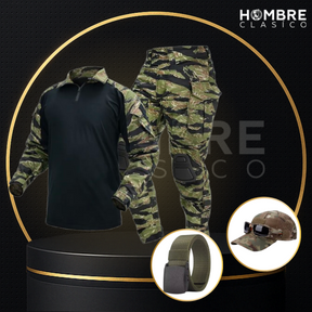 Conjunto Táctico Militar en Tejido RipStop y Poliéster +REGALOS: Cinturón y Gorra