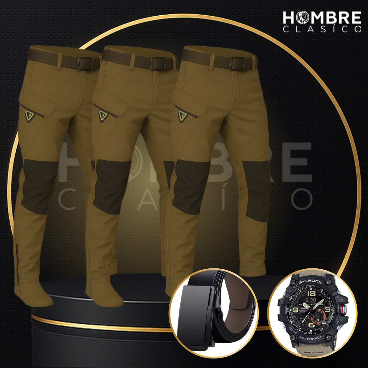 Llevate 3 y pagá solo 2 – Pantalón Táctico Militar Bunker en tela RipStop y Poliéster + REGALO: Cinturón Táctico y Reloj