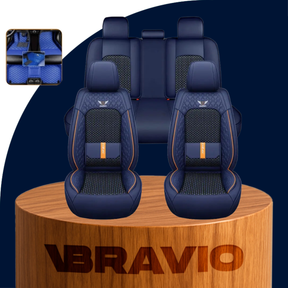 Funda para Asiento de Auto Revok en Cuero Legítimo con Airbag Incorporado +REGALO: Alfombra Automotriz