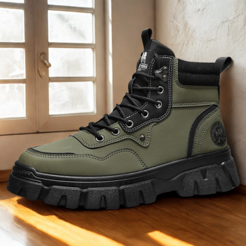 Kit Bota de Hombre Farkon con Plantilla Ortopédica y Suela Antideslizante +REGALOS: Reloj, Cinturón y Billetera