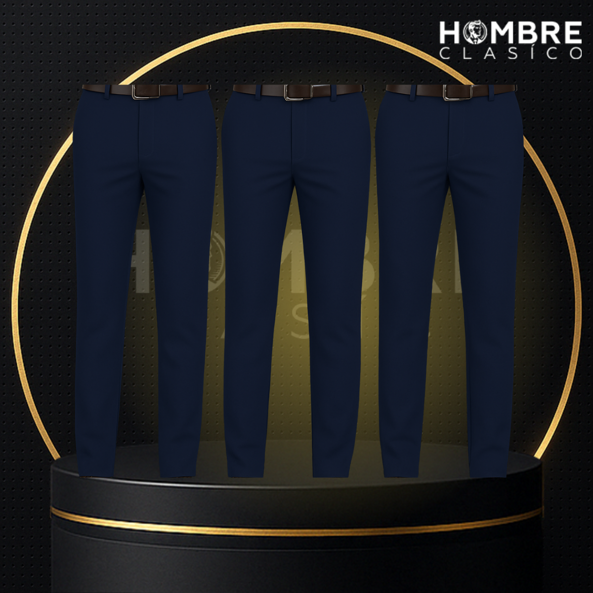 Kit de 3 Pantalones Masculinos en Seda Color Hielo y Elastano (¡Sofisticados y Duraderos!)