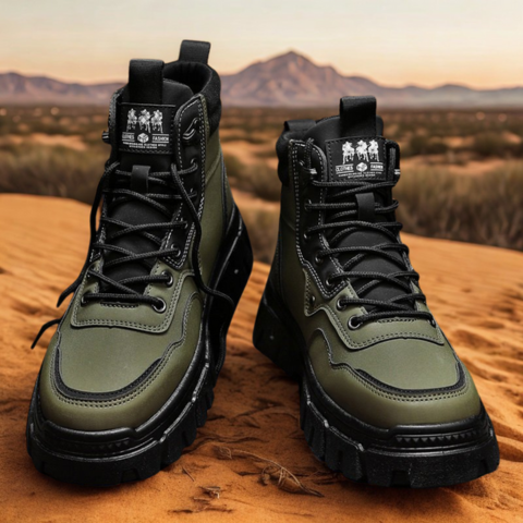 Kit Bota de Hombre Farkon con Plantilla Ortopédica y Suela Antideslizante +REGALOS: Reloj, Cinturón y Billetera