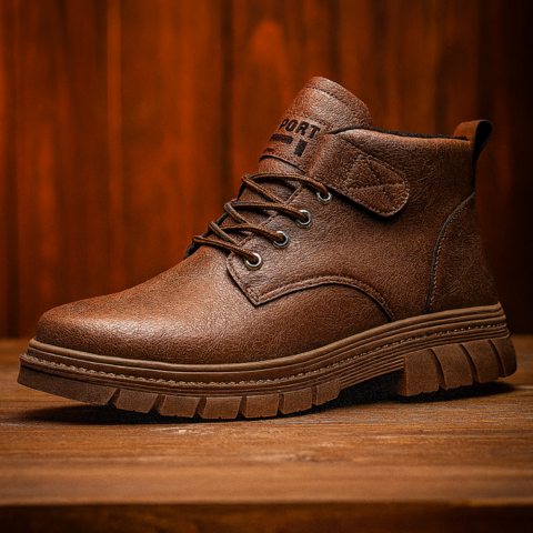 Bota Masculina Vanguard em Couro 100% Legítimo +BRINDES: Cinto de Couro, Carteira e Relógio