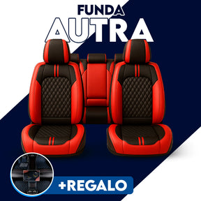 Funda para Asiento de Auto Universal Autra en Cuero Legítimo +REGALO: Juego Completo de Alfombras