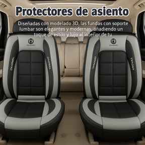 Funda para Asiento de Auto Nuke en Cuero Legítimo Universal +REGALO: Alfombra Completa