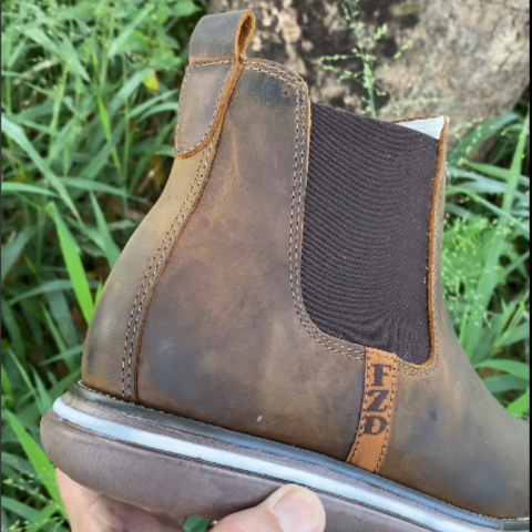 Kit Bota de Hombre Fazer en Cuero Legítimo con Plantilla Ortopédica +REGALO: Gorra, Cinturón y Billetera