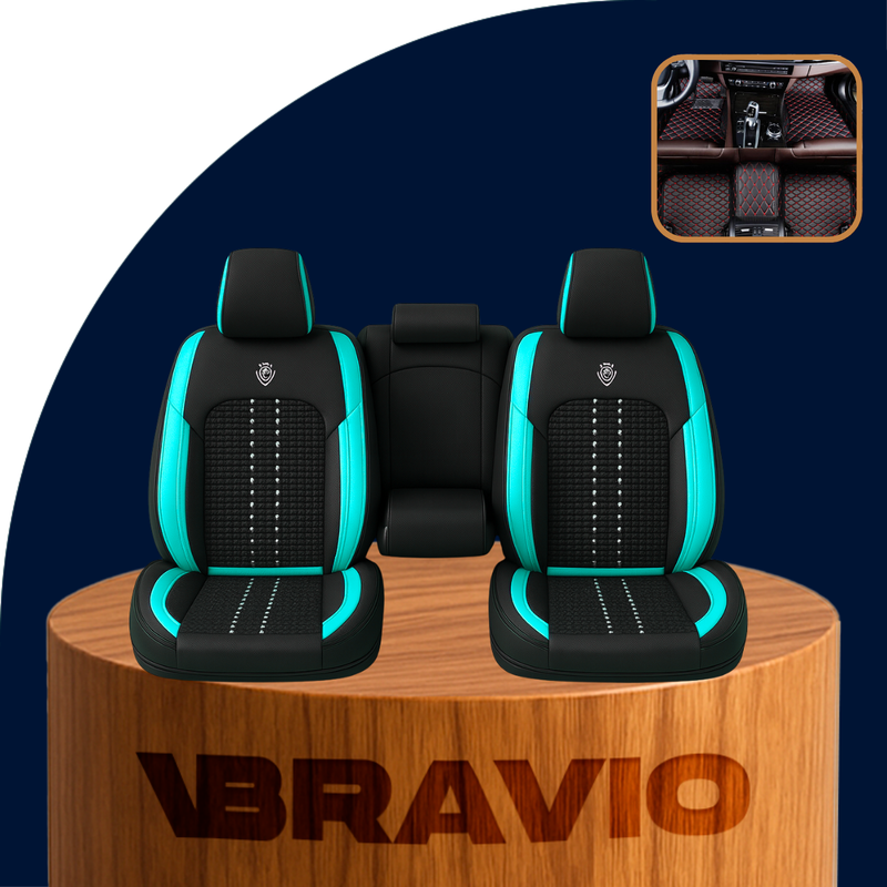 Funda Universal Iron Completa para Auto en Cuero Legítimo +3 REGALOS: Alfombras Automotrices