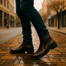 Kit Bota de Hombre Bravik en Cuero Legítimo con Plantilla Ortopédica +REGALOS: Gorra, Cinturón y Funda con Cuchillo