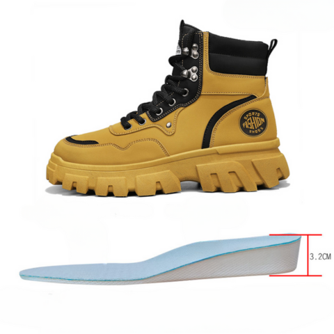 Kit Bota de Hombre Farkon con Plantilla Ortopédica y Suela Antideslizante +REGALOS: Reloj, Cinturón y Billetera