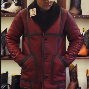 Kit Campera de Hombre Nexo en Cuero Legítimo con Forro Interior +REGALO: Reloj, Cinturón y Billetera