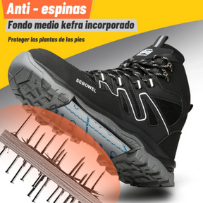 Kit Bota de Hombre Tarnox con Plantilla Ortopédica y Suela Antideslizante +REGALOS: Reloj, Cinturón y Billetera
