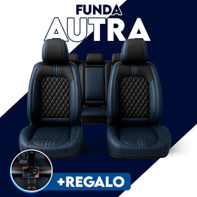 Funda para Asiento de Auto Universal Autra en Cuero Legítimo +REGALO: Juego Completo de Alfombras
