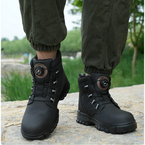 Kit Bota de Hombre Darkan con Plantilla Ortopédica y Suela Antideslizante +REGALO: Reloj, Cinturón y Billetera