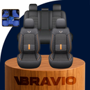 Funda para Asiento de Auto Revok en Cuero Legítimo con Airbag Incorporado +REGALO: Alfombra Automotriz
