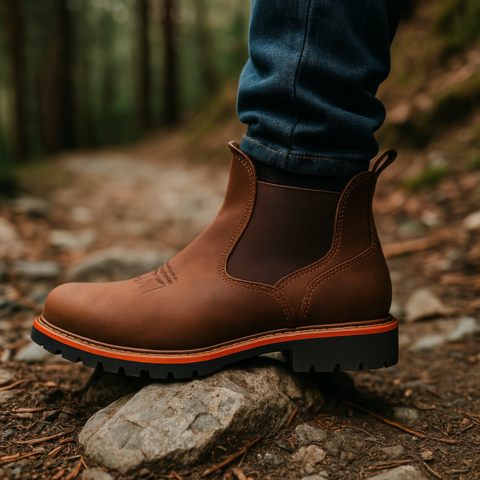 Kit Bota El Patrón en Cuero Legítimo +REGALOS: Sombrero de Cuero, Cinturón y Billetera