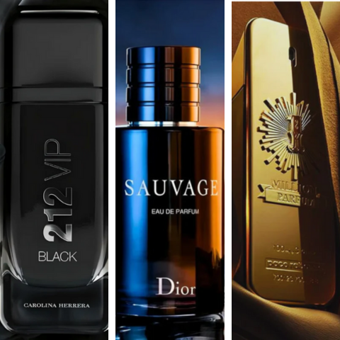 3 Perfumes de Hombre Importados (100 ml c/u) – Sauvage Dior | One Million | 212 VIP Black