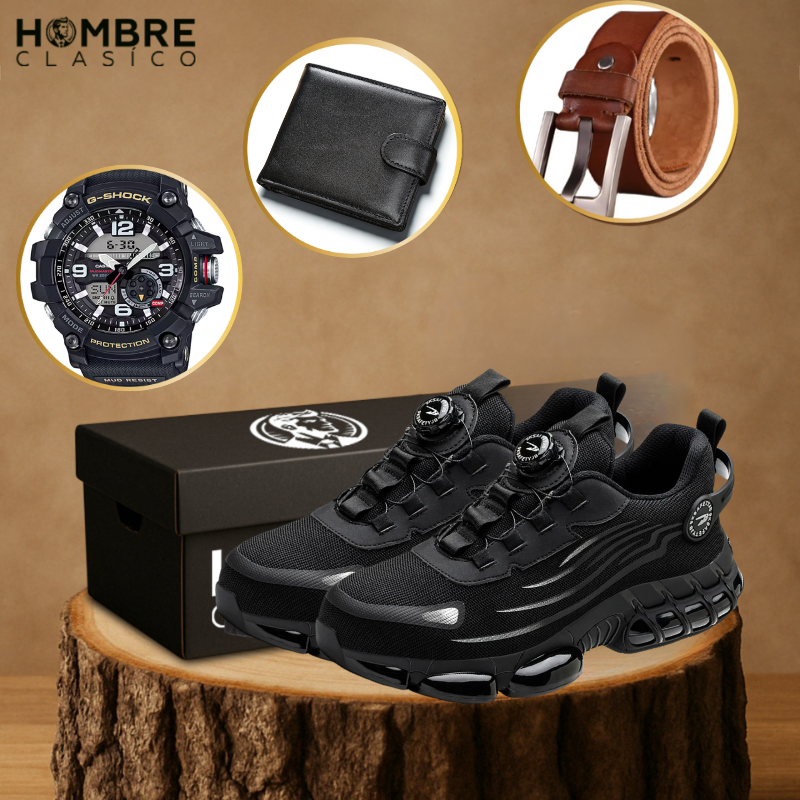 Zapatillas de Hombre Dunker con Plantilla Ortopédica y Suela Antideslizante +REGALOS: Reloj, Cinturón y Billetera