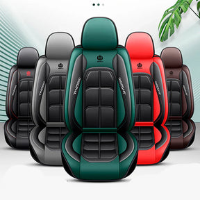 Funda para Asiento de Auto Nuke de Cuero Legítimo Universal +REGALO: Alfombra Completa