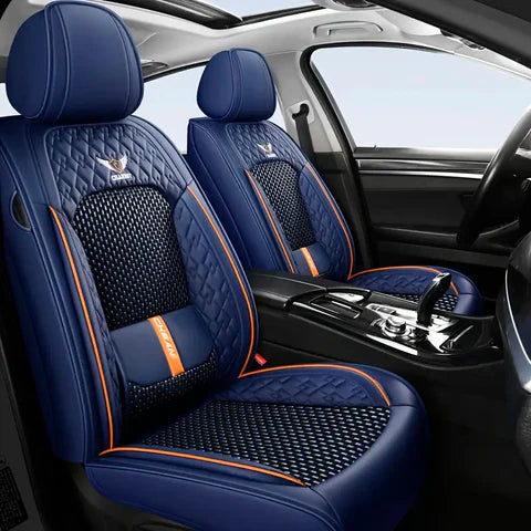Funda para Asiento de Auto Veron en Cuero Legítimo Universal + REGALO: Alfombra Completa