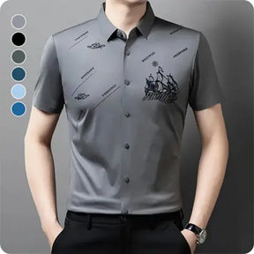 [Llevá 3 y pagá 2] Camisa Livard de tela seda color hielo (¡Calidad y elegancia sin fin!) +3 REGALOS: Reloj, Cinturón y Billetera
