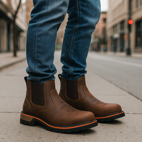Kit Bota El Patrón en Cuero Legítimo +REGALOS: Sombrero de Cuero, Cinturón y Billetera