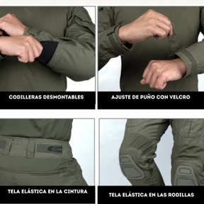 Conjunto Táctico Militar en Tejido RipStop y Poliéster +REGALOS: Cinturón y Gorra