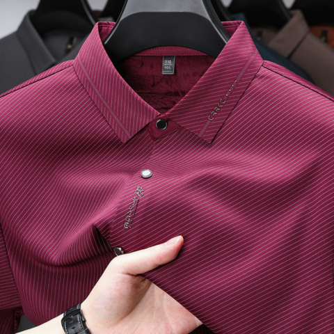 [Llevá 3 Pagá 2] Camisa Social en Seda Hielo y Poliéster Premium + REGALOS: Cinturón, Reloj y Billetera