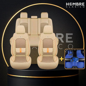 Funda para Asiento de Auto Veron en Cuero Legítimo Universal + REGALO: Alfombra Completa