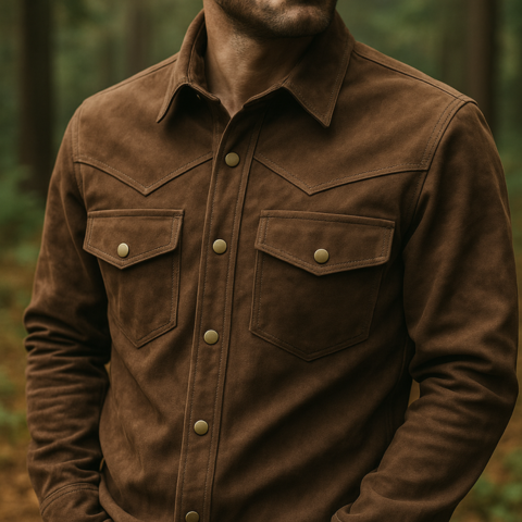 Campera Masculina Furia de Cuero Legítimo +REGALOS: Gorra, Cinturón y Funda