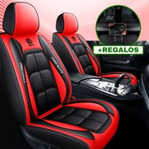 Funda para Asiento de Auto Nuke de Cuero Legítimo Universal +REGALO: Alfombra Completa