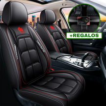 Funda para Asiento de Auto Nuke de Cuero Legítimo Universal +REGALO: Alfombra Completa