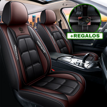 Funda para Asiento de Auto Nuke de Cuero Legítimo Universal +REGALO: Alfombra Completa