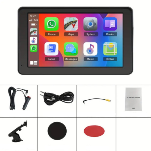 Multimedia Automotriz con Apple CarPlay y Android Auto de 7 Pulgadas Touch +REGALO: Cámara de Reversa