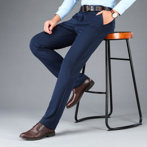 Kit de 3 Pantalones Masculinos en Seda Color Hielo y Elastano (¡Sofisticados y Duraderos!)