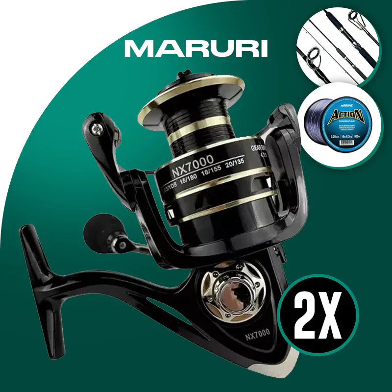 Kit de Pesca 2 Reeles y 2 Cañas +REGALO: 2 Líneas Monofilamento