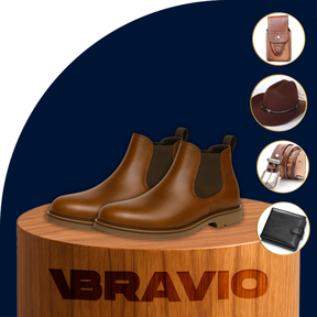 Kit Bota de Hombre Outlander en Cuero Legítimo con Plantilla Ortopédica +REGALOS: Sombrero, Cinturón, Billetera y Funda