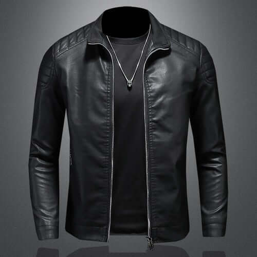 Campera de Cuero Slim para Hombres