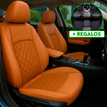 Funda para Asiento de Auto Autarka en Cuero Legítimo Universal + REGALO: Alfombra Completa