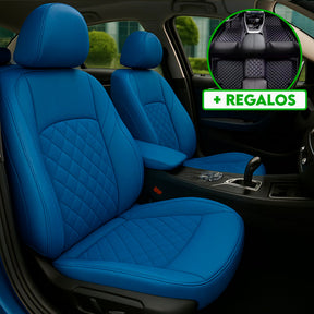 Funda para Asiento de Auto Autarka en Cuero Legítimo Universal + REGALO: Alfombra Completa